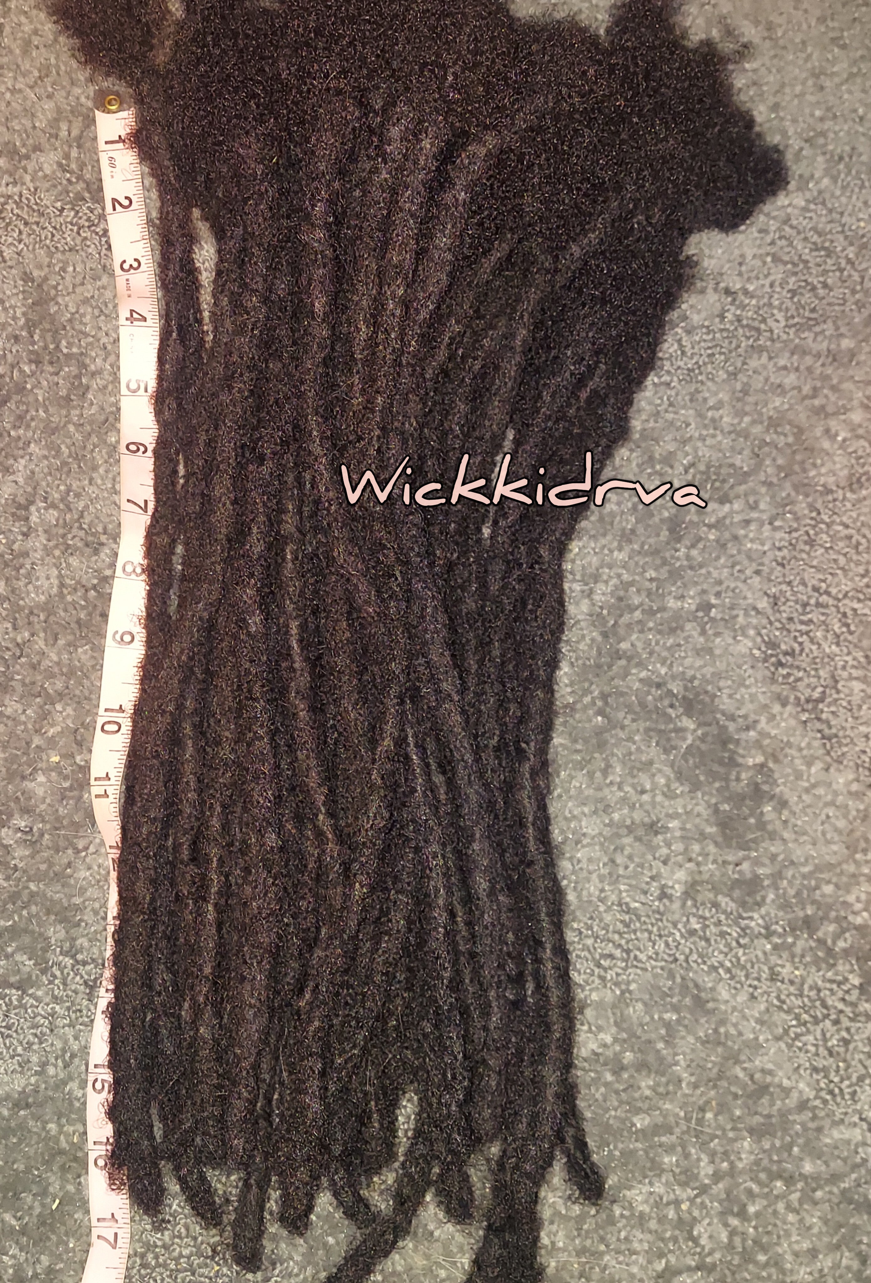 Handmade Wicks Locs Human Hair Extensions Nautral Black Hair 6 inch / 2cm / 5 Locs