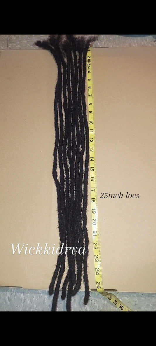 Extensiones Loc de cabello 100% humano hechas a mano de 25 pulgadas | Wickkidrva